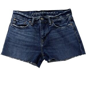 American Eagle Womens Shorts Cut Off Size 30x3 Mid Rise Distressed Frayed